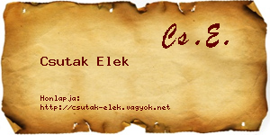 Csutak Elek névjegykártya